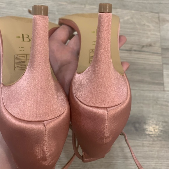 BHLDN Egret Heels In Pink Blush Size 7 NEW never worn - Picture 3 of 7